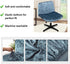 Generic Armless Criss Cross Office Desk Chair Covers Soft Crushed Velvet Chair Slipcovers Stretch Mid Back Wide Seat