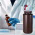 PATIKIL 4 Pcs 1000ml Reagent Bottles, PE Wide Mouth Round Bottles with Screw Cap for Lab Storage