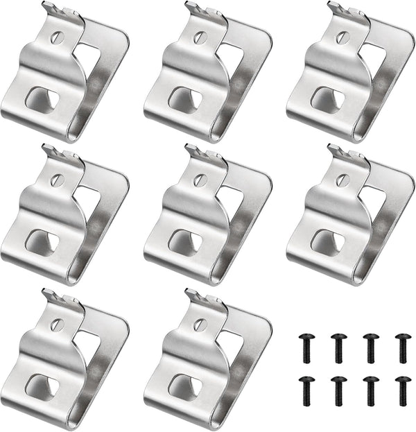 Belt Clips for Dewalt, 8pcs 304 Stainless Steel Drill Clips with Screws for 20V Power Tools