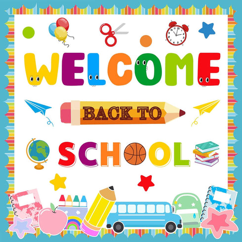 Back to School Classroom Bulletin Board Decoration Set - Welcome Cutouts for First Day of School Wall Door Decor