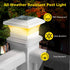 4 4 3000K 2 Pack) T-SUN Solar Post Cap Lights, Waterproof Outdoor Solar Powered Deck Fence Post Lights for X