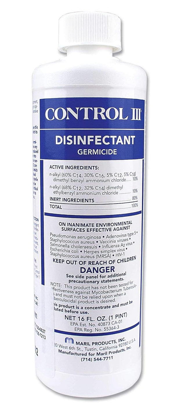 Control LLL Concentrate Disinfectant Germicide 16oz EPA Registered Non-Toxic Hospital-Home Care & Non-Medical Laundry, Industrial/Commercial Grade. (1)