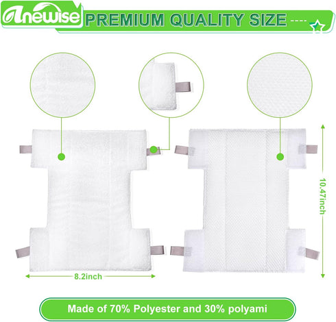 4Pack Pads for Shark Dust-Away Advanced Micro-Fiber Replacement Pads, Compatible with Shark Vacuums
