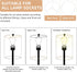 GUZEIR set 2, 9.8" 9.8" 11.8" Deer Linen Tall Drum Lampshade of Top x Bottom x High Lamp Shade, Lamp Shade Replacement