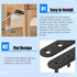 Glarks 134Pcs Black Corner Brace Set, 24Pcs L Shape Bracket, Flat Bracket Metal Joint Plate Fastener with 110Pcs Screws