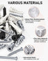 INCLY 200PCS #8 Drywall Anchors Kit, Self Drilling, 100 Zinc Metal & Plastic Dry Wall Anchors and 100 Philips Screws