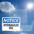 (2 Pack) Hydraulic Oil OSHA Notice Sign 10 Inch X 7 Inch Plastic Sign, Weather Resistant for Workplace and Construction