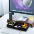 TOPZEA Desktop Drawer Organizer, 6 Slot Wood Junk Storage Tray with Adjustable Divider for Office, Kitchen