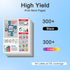LC201 XL High Yield Ink Cartridges 5-Pack (2BK/1C/1M/1Y) Replacement for Brother Printers
