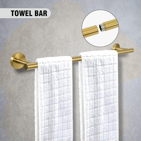 AGKXHDEC 5-Piece Set, Set Set 2 Towel Racks for Bathroom, Stainless Steel Bathroom Accessories Bathroom Towel Holder