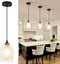 Mini Glass Pendant Light 7.87" H Hanging Light Fixture with Frosted Glass
