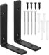 ULTECHNOVO L-Shaped Triangle Shelf Brackets 5.70X3.93X1.14 Inch Heavy Duty Steel Angle Brackets