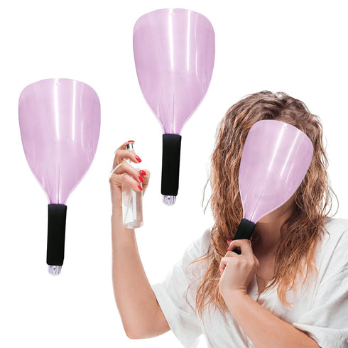 NOWHYX 3 Pcs Barber Salon Face Shield,Plastic Hairdressing Shield with Sponge Handle Reusable