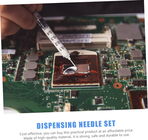 12pcs Stainless Steel Needle Electronic Kits, Ink Plastic Tips for Joints, 18g 1 Inch Needle Dispensing