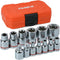 JU JIAN TEC 13-Piece E-Torx Socket Set with 6-Point Star Design - E4 to E20