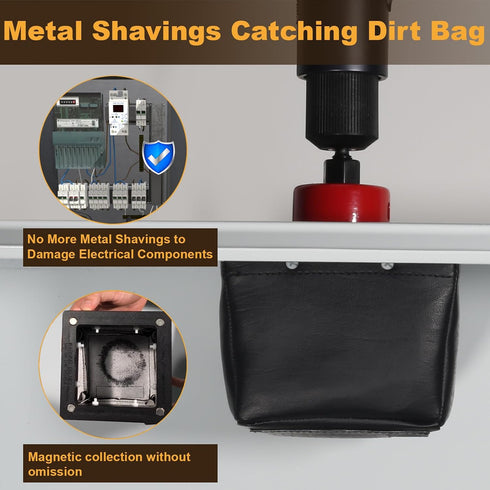 Arinakii Magnetic Metal Shaving Catcher Dirt Bag, Magnetic Drill Shaving Catcher, Electrical Safety Drill Catcher Dirt