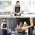 2 Pack Waterproof Rubber Vinyl Apron 40" Chef Aprons for Men, Heavy Duty Adjustable Bib Apron