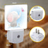 Neidius Cute Baby Elephant Play Butterfly Night Light Plug into Wall with Dusk to Dawn Sensor Energy Efficient LED