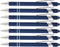 Rainbow Rubberized Soft Touch Ballpoint Pen with Stylus Tip, Box of 7 (DARK BLUE)