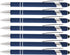 Rainbow Rubberized Soft Touch Ballpoint Pen with Stylus Tip, Box of 7 (DARK BLUE)