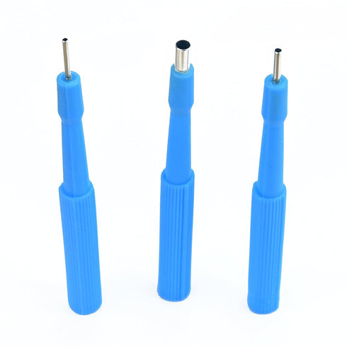 Set 10 (3 mm) Disposable Biopsy Punch Curettes - of - Sterile Biopsy Dermal Punch Curette for Piercing with Protective