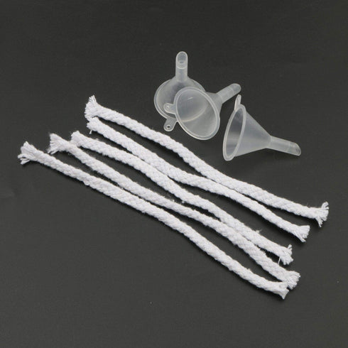 150ml Alcohol Burner Lamp, Glass Lab Bunsen Burners with 5 Replacement Wicks and 3 Funnel