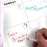 Flipside Framed Calendar Dry Erase Board, 24 x 18, White Surface with Silver Aluminum Frame