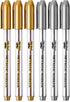 Mr. Pen Metallic Paint Markers, 6 Pack, Silver Paint Marker, Gold Ink Pen, Permanent Metallic Markers