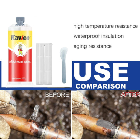 AB Glue Waterproof Sealant, All-Purpose Repair Glue, Casting Repair Glue for Metal, 2PCS Magic Welding Glue for