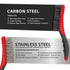 Set-Heavy 10 Inches, (Pack 2-Red) Lavaxon Wire Brush Duty Stainless & Carbon Steel Bristles with Plastic Handle Grip
