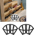 4Pcs Shoes Drawer Hinge Plate Frame Turning Rack ABS Cabinet Hinge with Installation Accessories for Shoe Cabinet Shoe