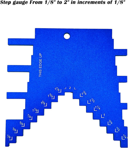 2 1 in Router Depth and Saw Gauge, Aluminum Step Depth Gauge,Router Depth Gauge for Router and Table Saw