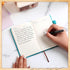 Estune Tree Small Notebooks with Pen, A6 Leather Lined Pocket Notepad, Cute Ruled Journals for School, Business