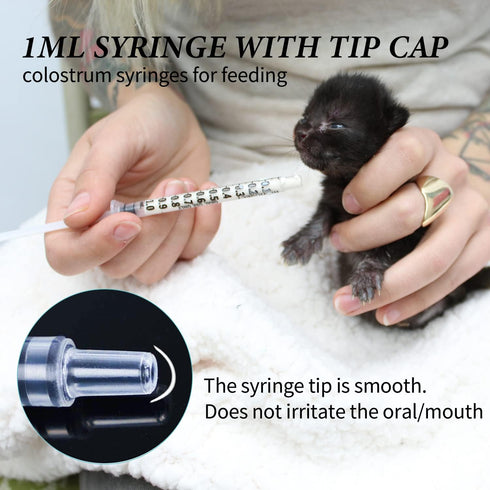 1ml Syringe with Cap, Luer Slip Tip, Bulk Sterile Sealed Pack of 100 pcs, No Needle