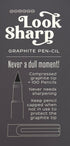 Look Sharp Always Sharp Pen•cil - Compressed graphite tip equals 100 pencils - Gray metal barrel + cap + eraser by SNIFTY