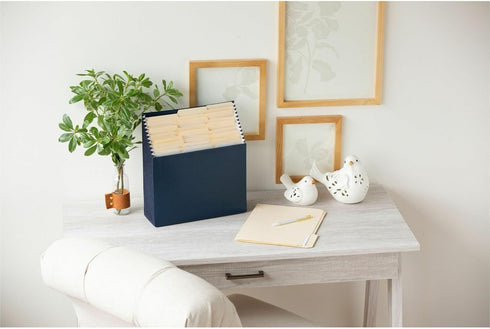 Smead Stadium File, 12 Pockets, Alphabetic/Monthly/Daily, Letter Size, Navy Blue (70211)