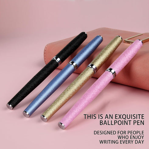Nice Luxury Pen with Case, Fancy Ballpoint Pen, Smooth Writing Experience, Gift Box with 0.5mm Black Extra Refill (Pink)