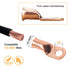 SVAAR 1/0 Copper Lugs, 1/0 AWG-3/8 Ring Lugs, Heavy Duty Closed End Lugs, 10PCS 0 Gauge Lugs + 10PCS Heat Shrink Tube