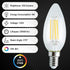 E14 Bulb 4W (40W 2700K 450lm, Non-Dimmable C35/B10 6 Packs BlueStars European Base LED Equivalent), Warm White Torpedo