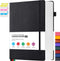 Notebooks College Ruled, A4 (8.5 x 11) Large Journal with 100GSM Lined Paper, 320 Pages, Hardcover Leather, Black