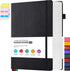 Notebooks College Ruled, A4 (8.5 x 11) Large Journal with 100GSM Lined Paper, 320 Pages, Hardcover Leather, Black