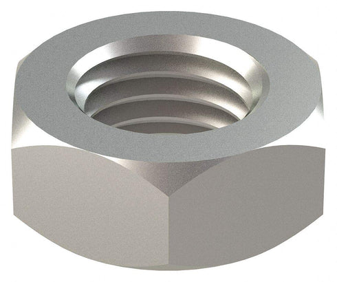 FABORY 3/4"-10 Plain Finish 316 Stainless Steel Jam Hex Nuts, 5 pk.
