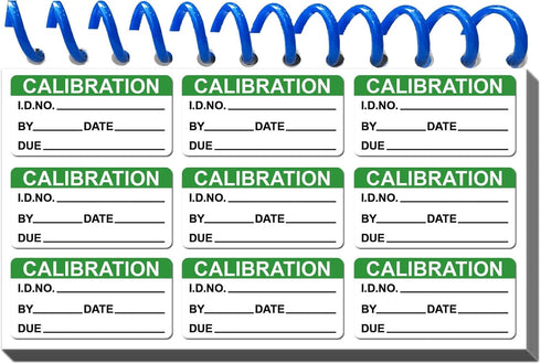 Self Laminating Calibration Labels, 1x2 Inch Write-on Calibration Stickers for Equipment Inspection