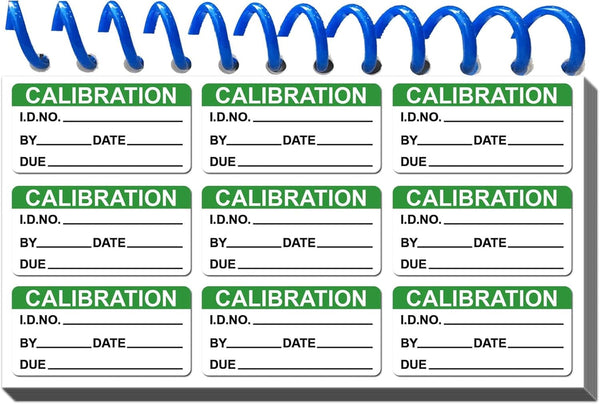 Self Laminating Calibration Labels, 1x2 Inch Write-on Calibration Stickers for Equipment Inspection