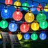 Multicolor Solar String Lights Outdoor, 2-Pack Total 100 LED 64FT Crystal Globe