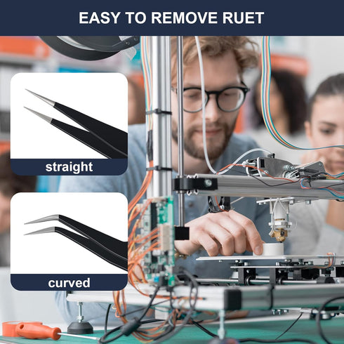 Complete 26-Piece 3D Printer Nozzle Maintenance Kit, Includes 20 Cleaning Pins, 2 Tweezers, 2 Copper Wire Brushes, 2