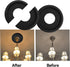 2Pcs 10 inches,Lighting Semetall Black Ceiling Medallion PU Ceiling Medallion for Light Fixtures,Ceiling