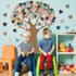 Boho Classroom Tree Bulletin Board Set with Heart Shape Cutouts, Welcome Wall Decor for School