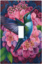 HTSAHKV Hummingbird Floral Wall Plate Light Switch Cover Single Gang Outlet Faceplate Print