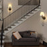 cancomzone Sets 2 Set Wall Sconces of | Bathroom Wall Sconces of Two with Pleated Shades | Black Wall Lighting